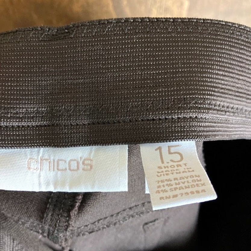Vintage Chicos Womens Pants Brown Mid Rise Jeggings Stretch 1.5 Short MP Petite Regular Tailored Casual Workwear Women Pants Jegging Size 32" / US 10 / IT 46 - 4 Thumbnail