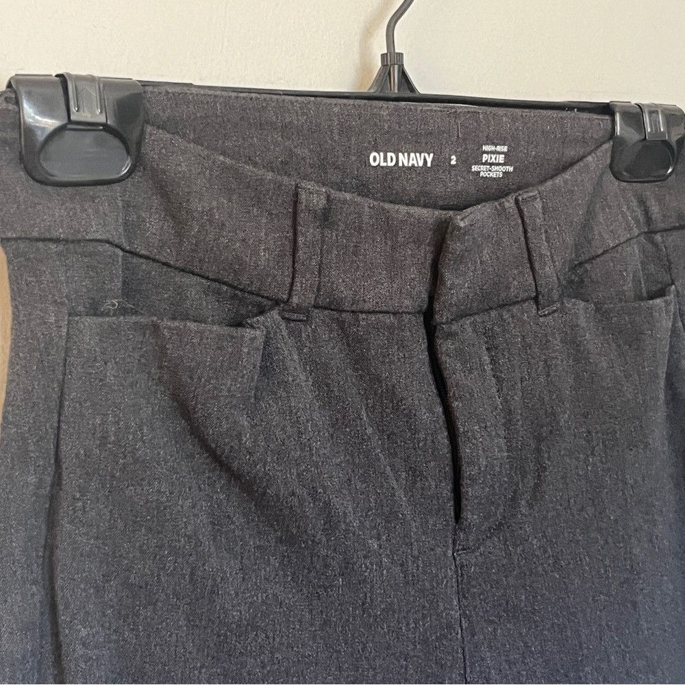 Old Navy Old Navy High Rise Pixie Skinny Ankle Pants Gray Small 4 Size 27" / US 4 / IT 40 - 3 Thumbnail