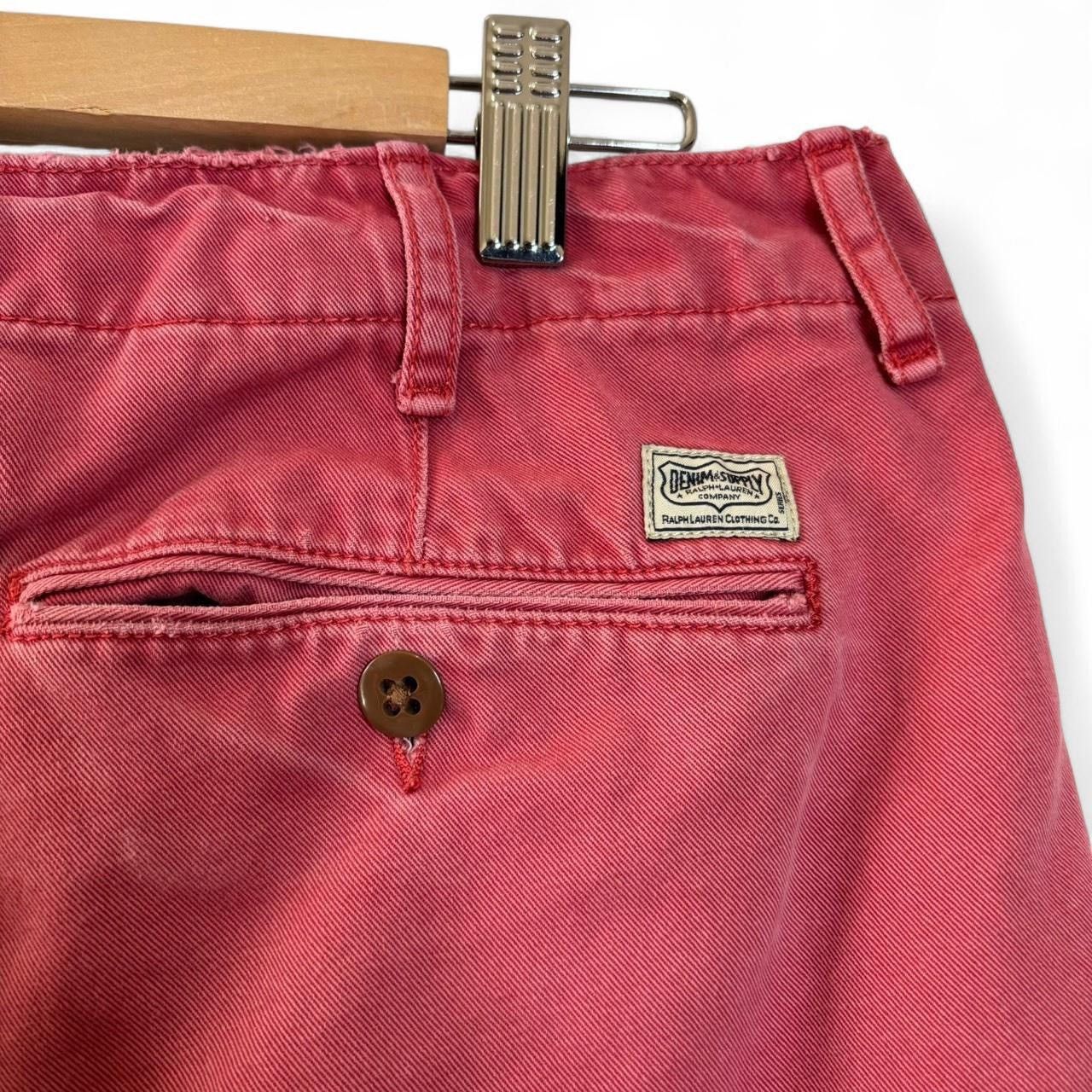 Denim & Supply Ralph Lauren × Ralph Lauren Vintage Style Ralph Lauren Denim & Supply Faded Pink Shorts Size US 33 - 5 Thumbnail