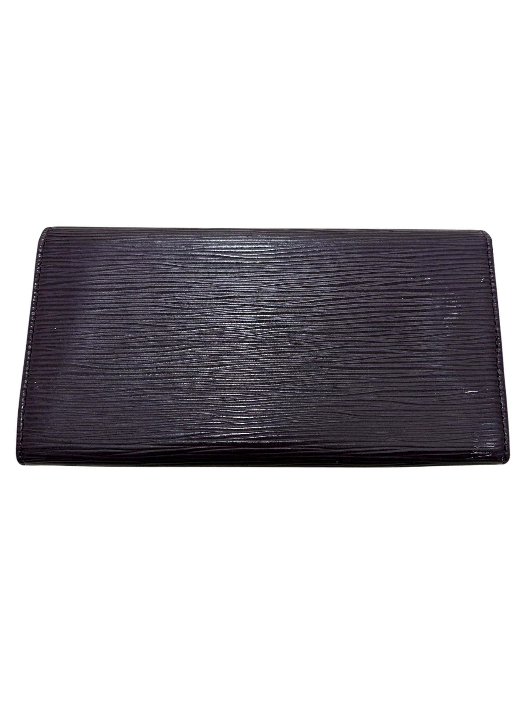 Louis Vuitton Louis Vuitton Purple EPI Leather Logo Long Wallet Size ONE SIZE - 2 Thumbnail
