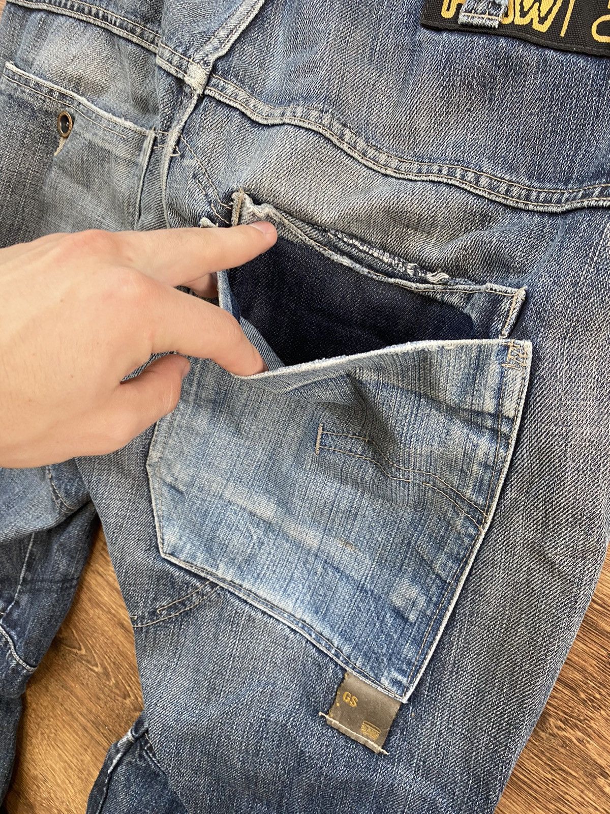 14th Addiction Vintage Y2K G Star archive Denim Cargo Baggy pants Jeans Size US 33 - 19 Thumbnail