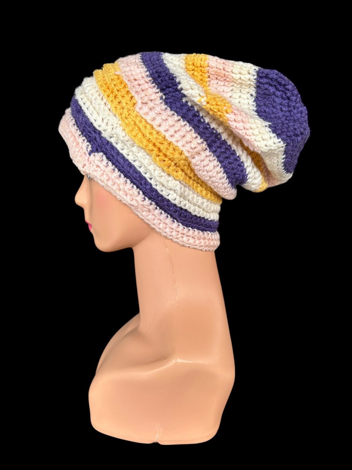 Japanese Brand × Kapital × Vintage Crochet Knitted Handmade big Beanie Hats Size ONE SIZE - 3 Thumbnail