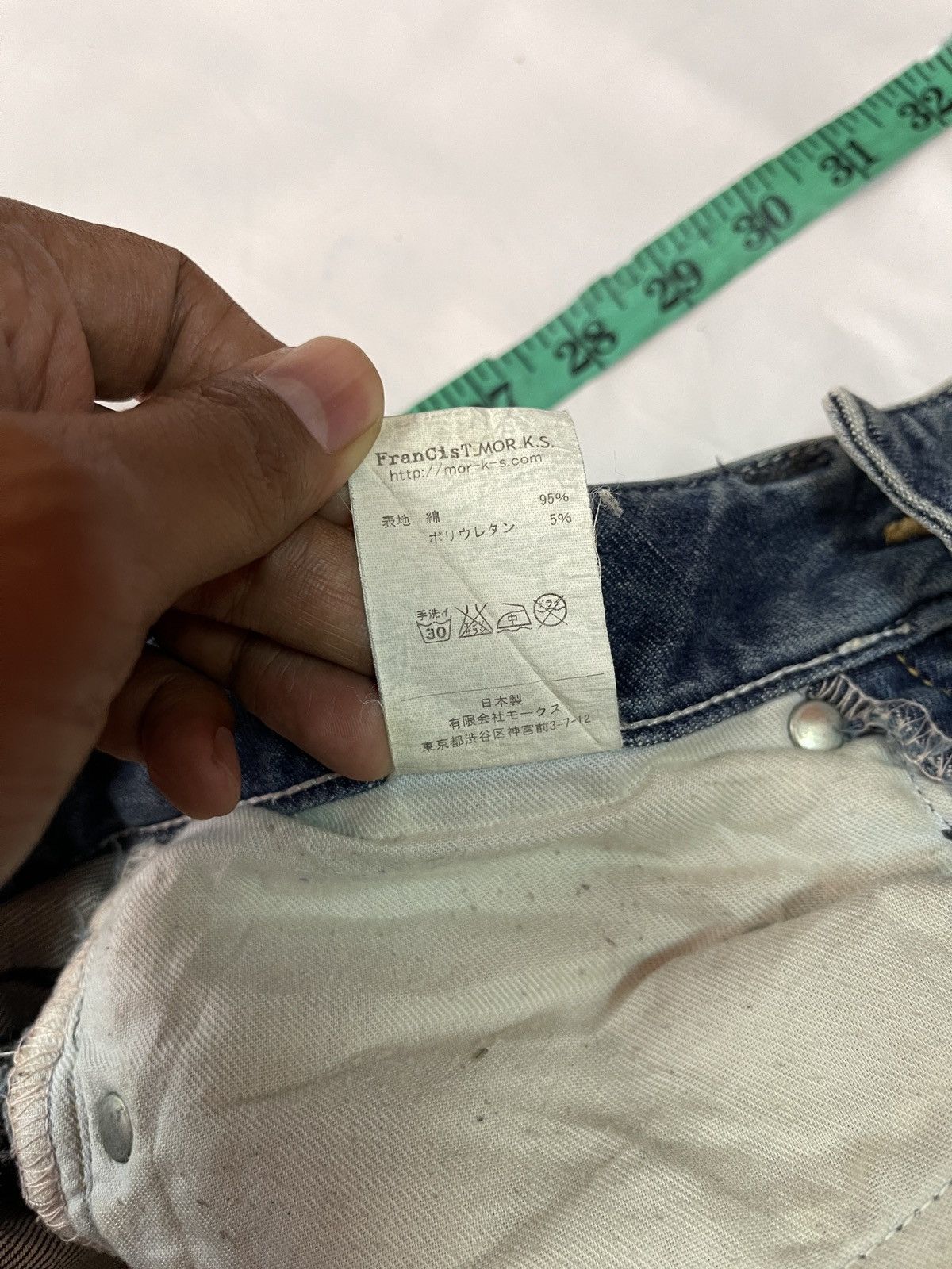 FranCisT MOR.K.S Very Rare Design Distressed Mor.K.S Jeans Size US 33 - 11 Thumbnail