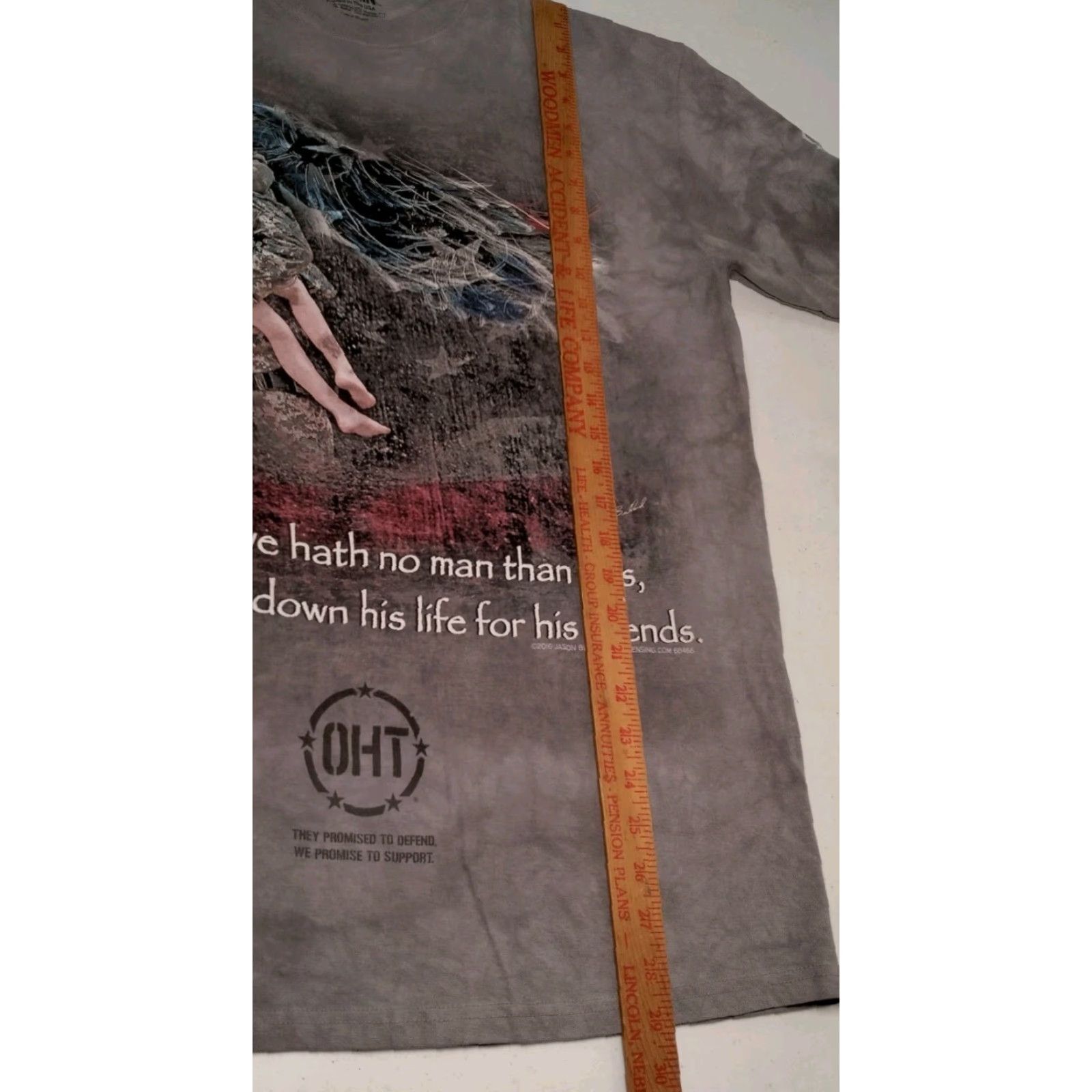 The Mountain VINTAGE The Mountain Operation Hat Trick Shirt L Gray Cotton Short Sleeve Crew Neck Military Art Jason Bullard USA Soldier 2016 Mens Size US L / EU 52-54 / 3 - 5 Thumbnail