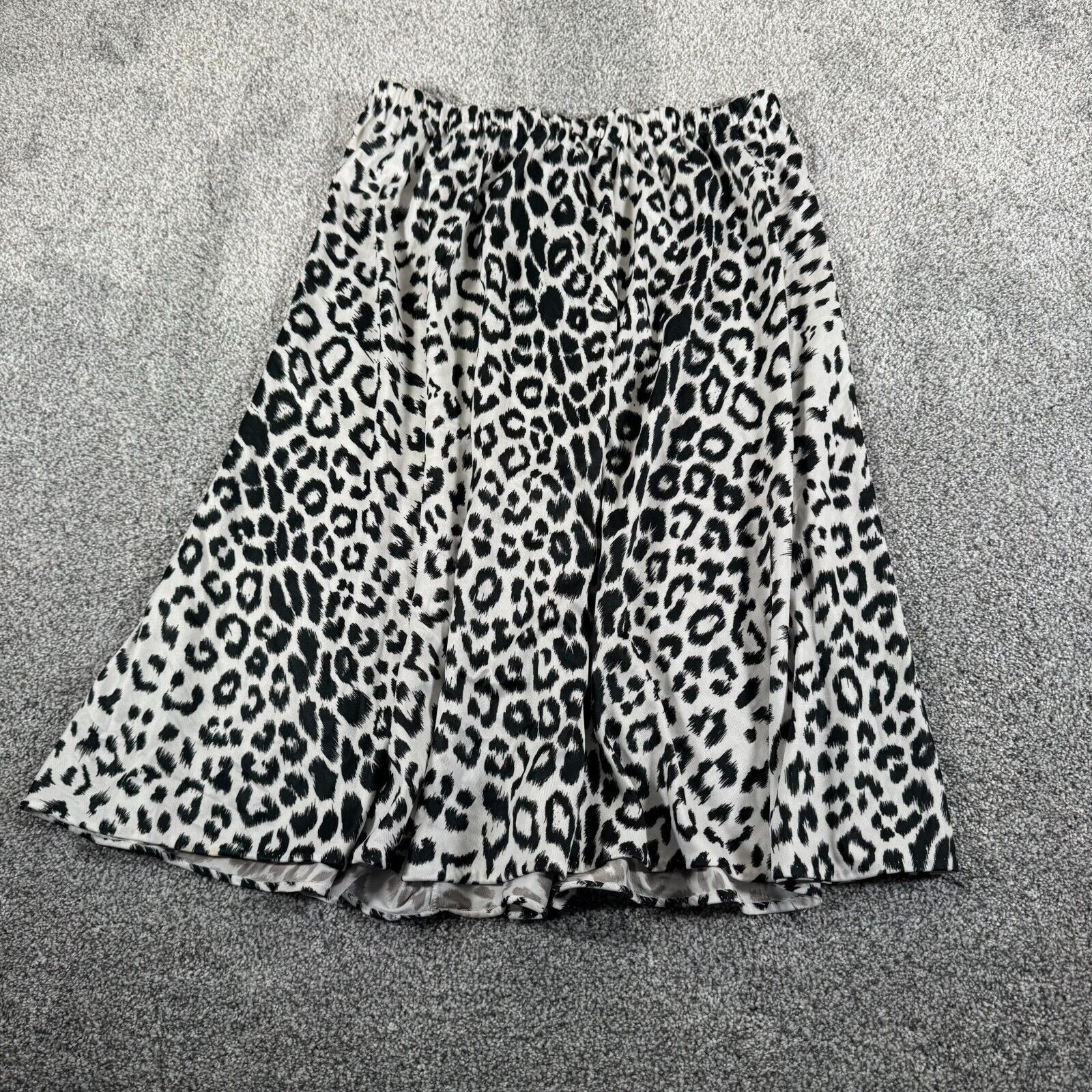 Other Vintage Skirt Size 16 Petite Skater Flowy Leopard Print 90s Size 38" / US 16 / IT 52 - 1 Thumbnail
