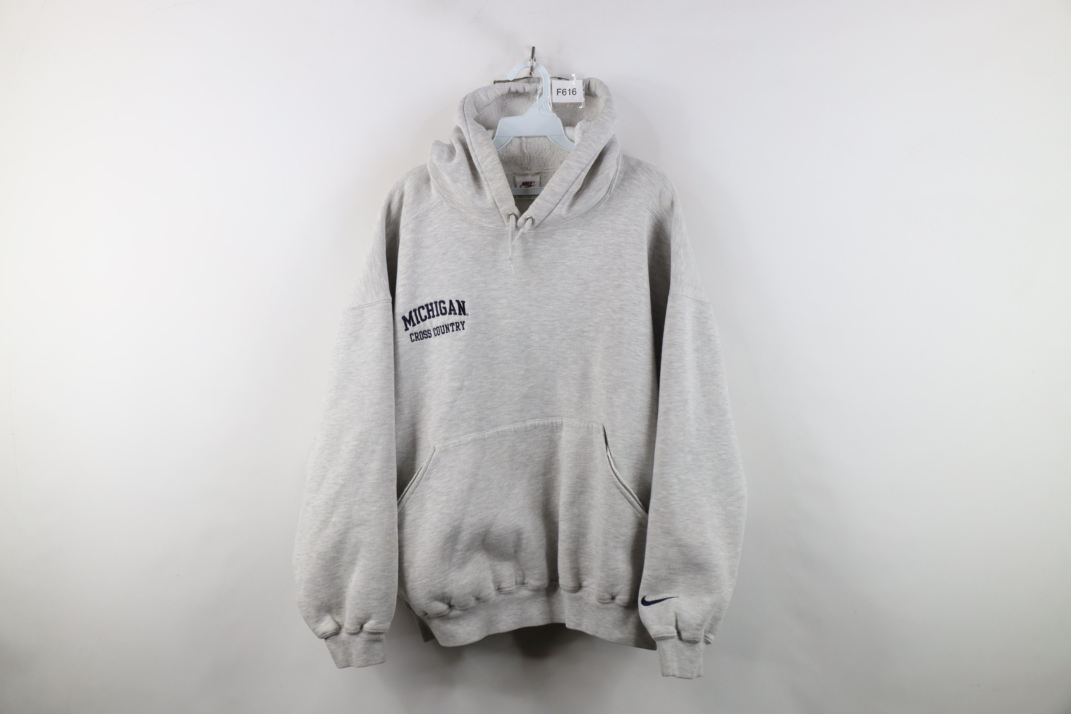 Nike Vintage 90s Nike University of Michigan Cross Country Hoodie Size US M / EU 48-50 / 2 - 1 Thumbnail