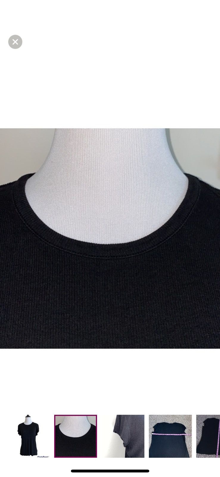 Rachel Zoe Rachel Zoe xl ribbed black crewneck tee Size XL / US 12-14 / IT 48-50 - 4 Thumbnail