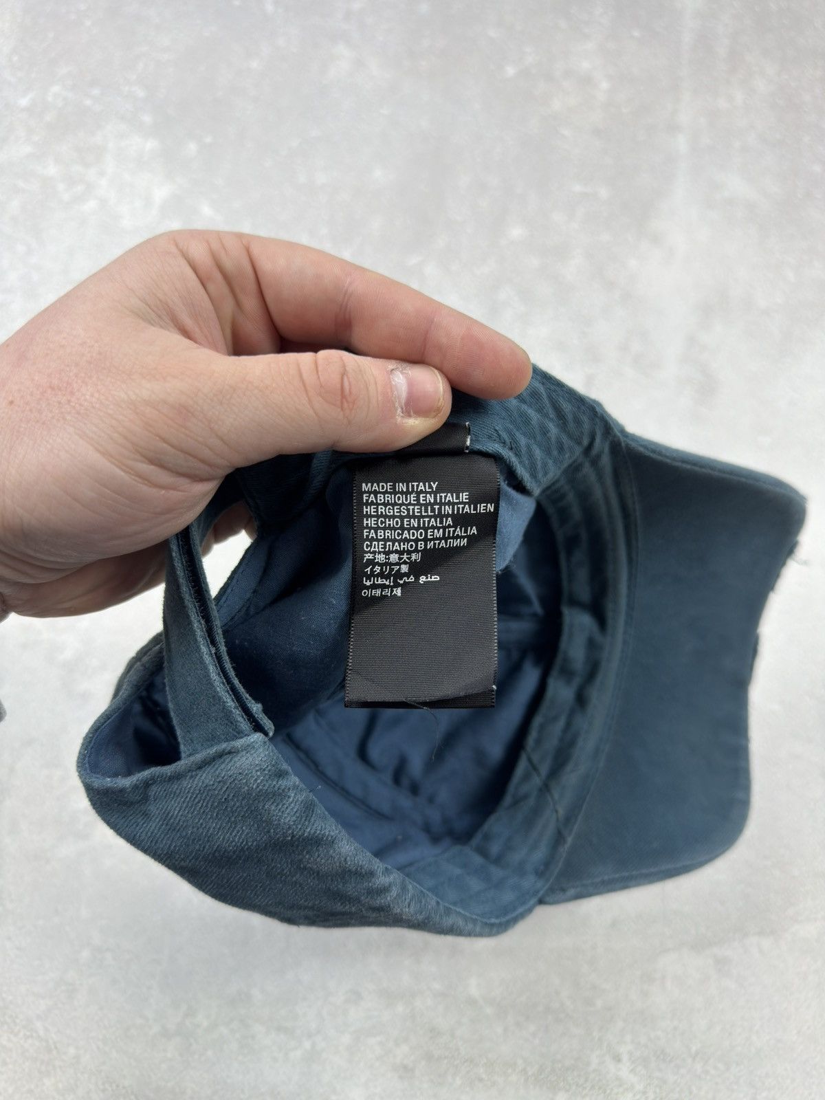 Balenciaga Balenciaga Logo Visor Distressed Blue Cap Y2k Size ONE SIZE - 14 Thumbnail