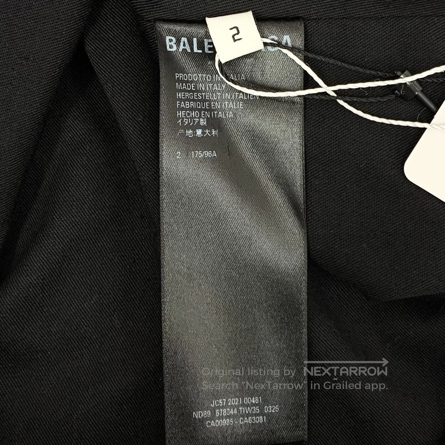 Balenciaga Balenciaga Blue Washed Distressed Cotton Collared Single B Size US M / EU 48-50 / 2 - 7 Thumbnail
