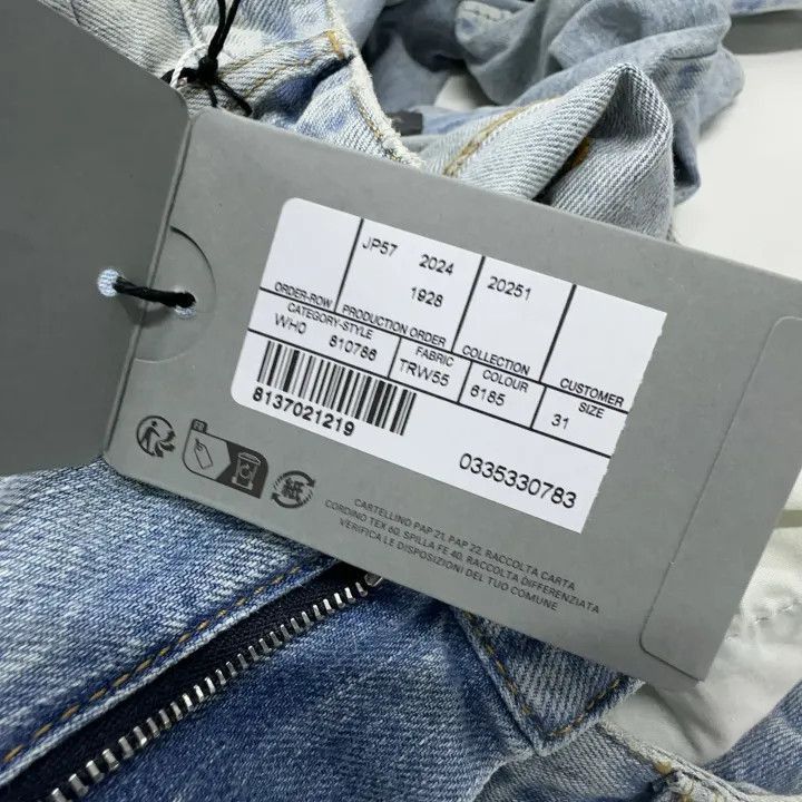 Balenciaga Balenciaga Men's Blue Zipper Pocket Denim Pants 0079-2507 Size US 31 - 5 Thumbnail