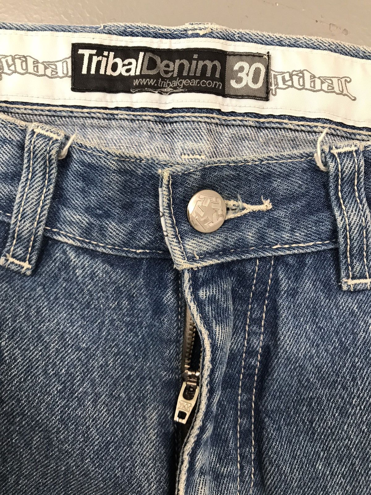 Southpole × Tribal Streetwear × Vintage Vintage Tribal denim SpellOut embroidered Y2K Size US 31 - 7 Thumbnail