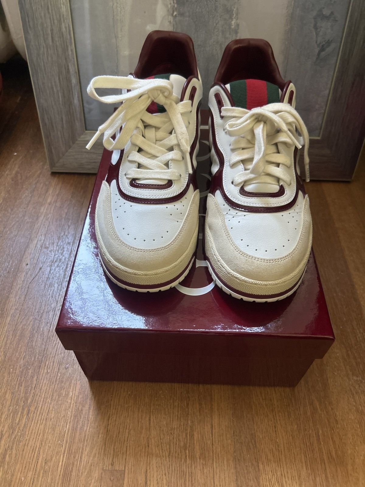 Gucci Limites edition maroon gucci shoes Size US 11.5 / EU 44-45 - 3 Thumbnail