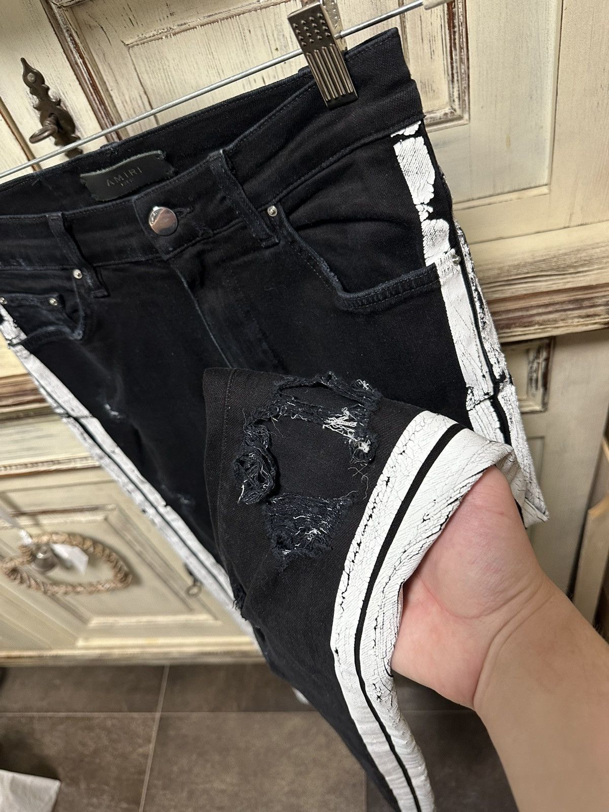 Amiri Mike Amiri Trasher jeans black and white size 30 men’s Size US 30 / EU 46 - 2 Thumbnail