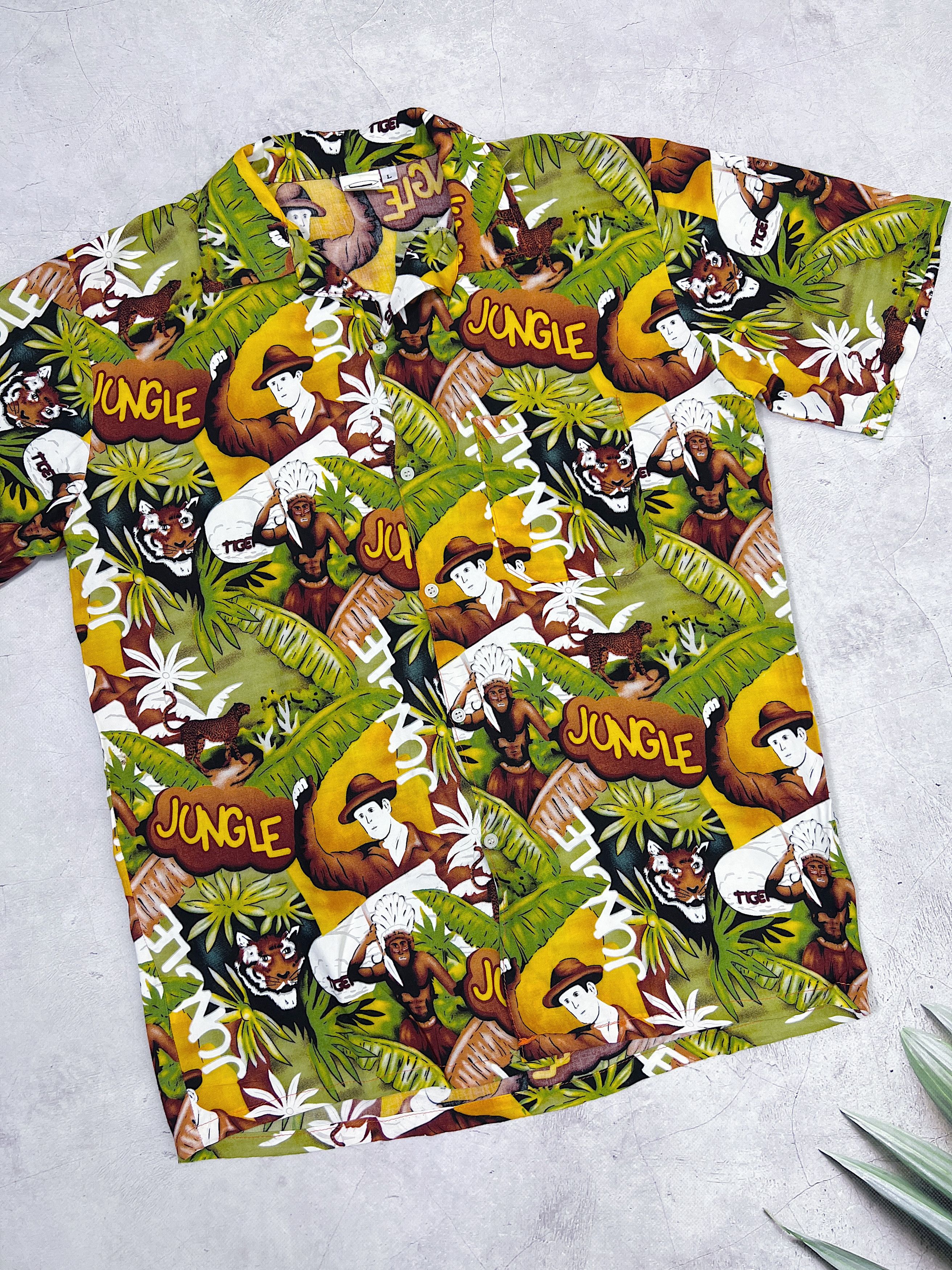 Other Vintage Hawaiian Shirt Jungle Tiger Size US M / EU 48-50 / 2 - 7 Thumbnail