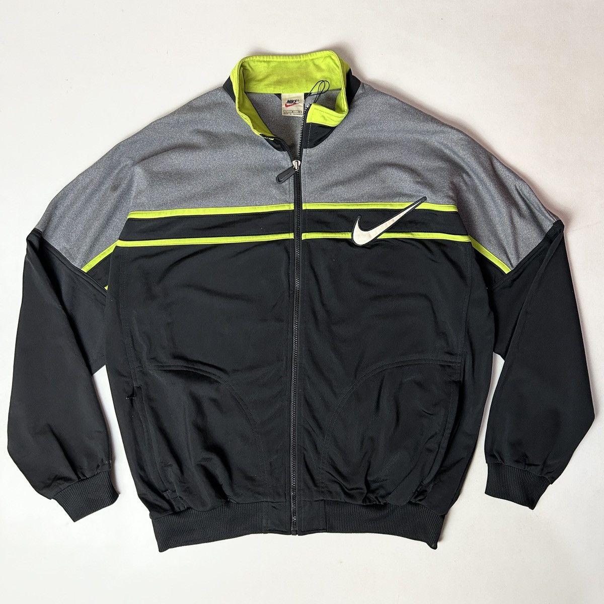 Nike × Vintage Nike 90s vintage tracktop colour block jacket Size US L / EU 52-54 / 3 - 2 Thumbnail