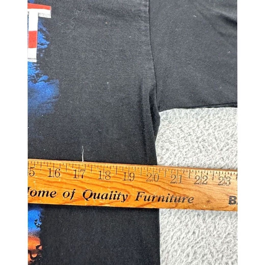 Vintage VTG Know Your Enemy Sports Shirt Mens Large Black Printed 90s Short Sleeve Crew Neck Cotton USA Made Mens Size US L / EU 52-54 / 3 - 6 Thumbnail