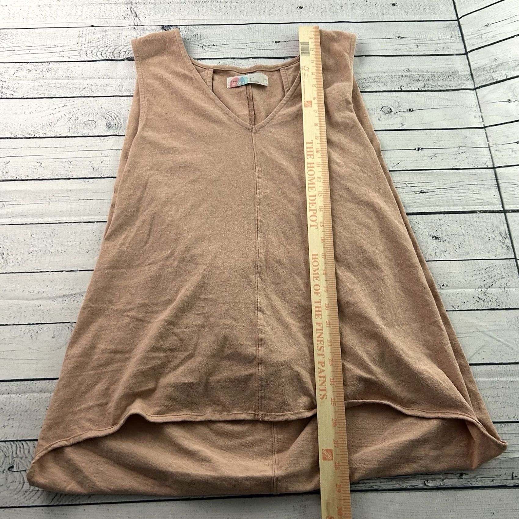 Free People Free People Beach Tank V-Neck Sleeveless Top Women’s M Beige Tan Size M / US 6-8 / IT 42-44 - 3 Thumbnail