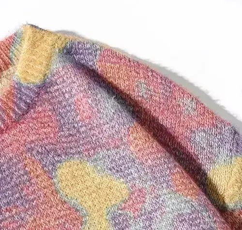 Aran Isles Knitwear Neon Color Blok Knit Loose Sweater Size US M / EU 48-50 / 2 - 2 Thumbnail