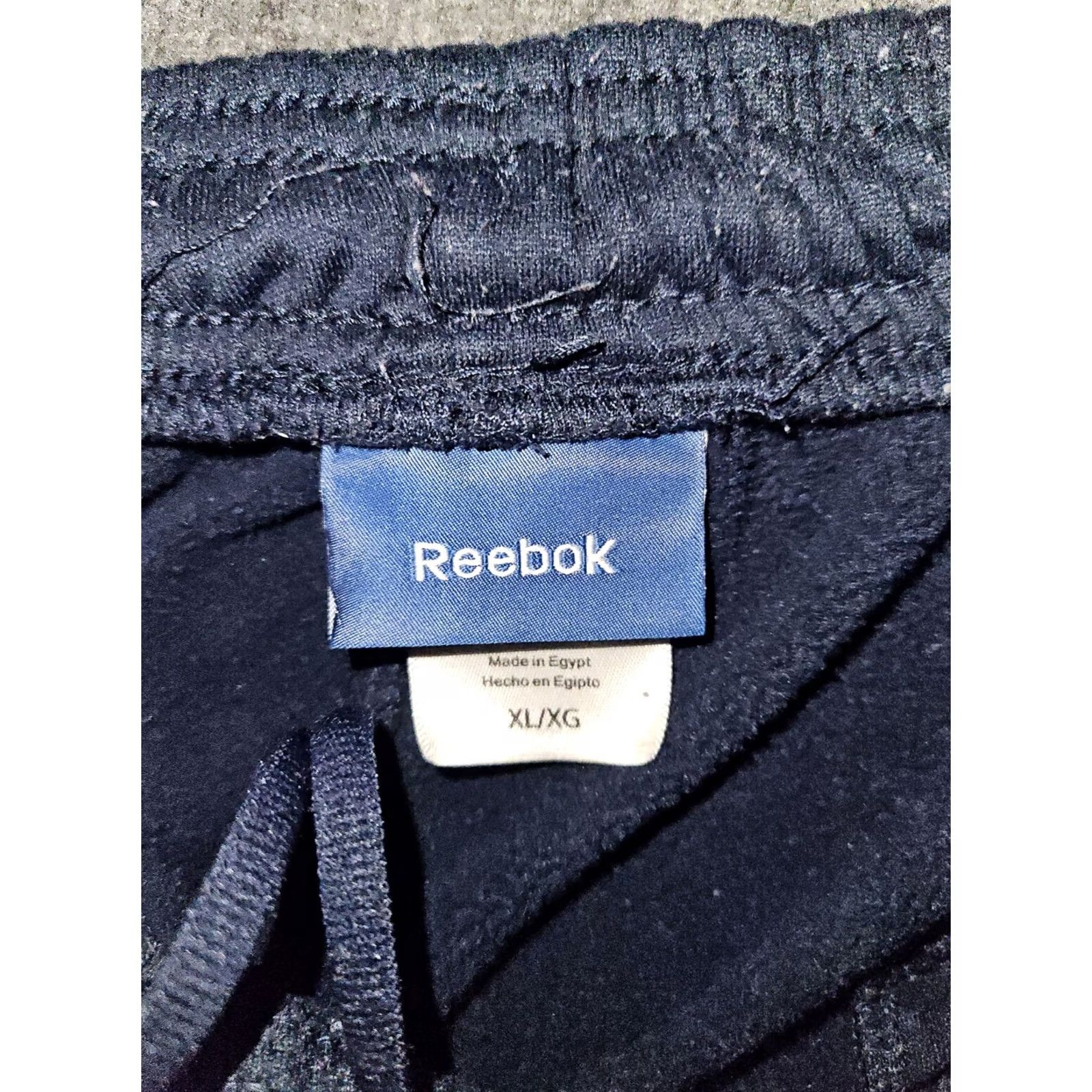 Reebok Reebok Sweatpants Men's XL Navy Blue Striped Drawstring Egypt Running Activewear Sports Size US 36 / EU 52 - 2 Thumbnail