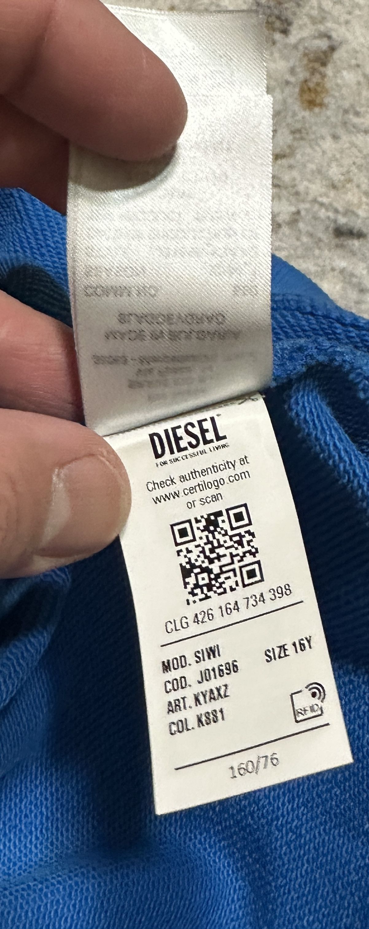 Diesel Blue sweatshirt Size M / US 6-8 / IT 42-44 - 7 Thumbnail