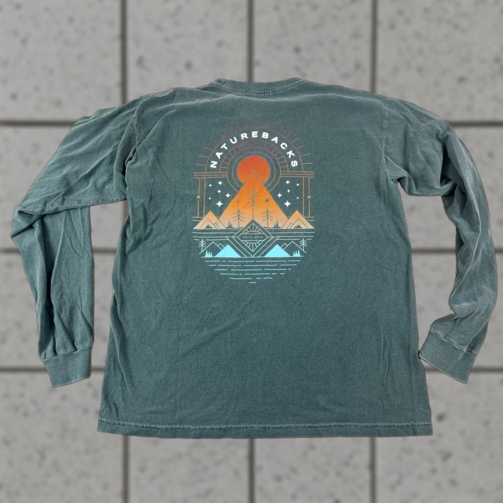 Comfort Colors Nature Shirt Long Sleeve Green Large Men Regular T-Shirt Graphic Print Comfort Colors Green Colorful Size US L / EU 52-54 / 3 - 1 Thumbnail