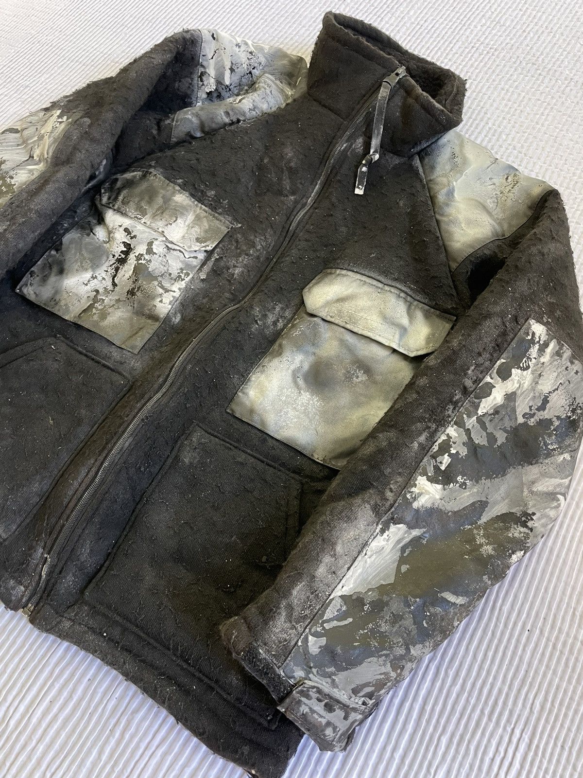 Handmade Hand Painted Black White Bear Coat Size US M / EU 48-50 / 2 - 3 Thumbnail