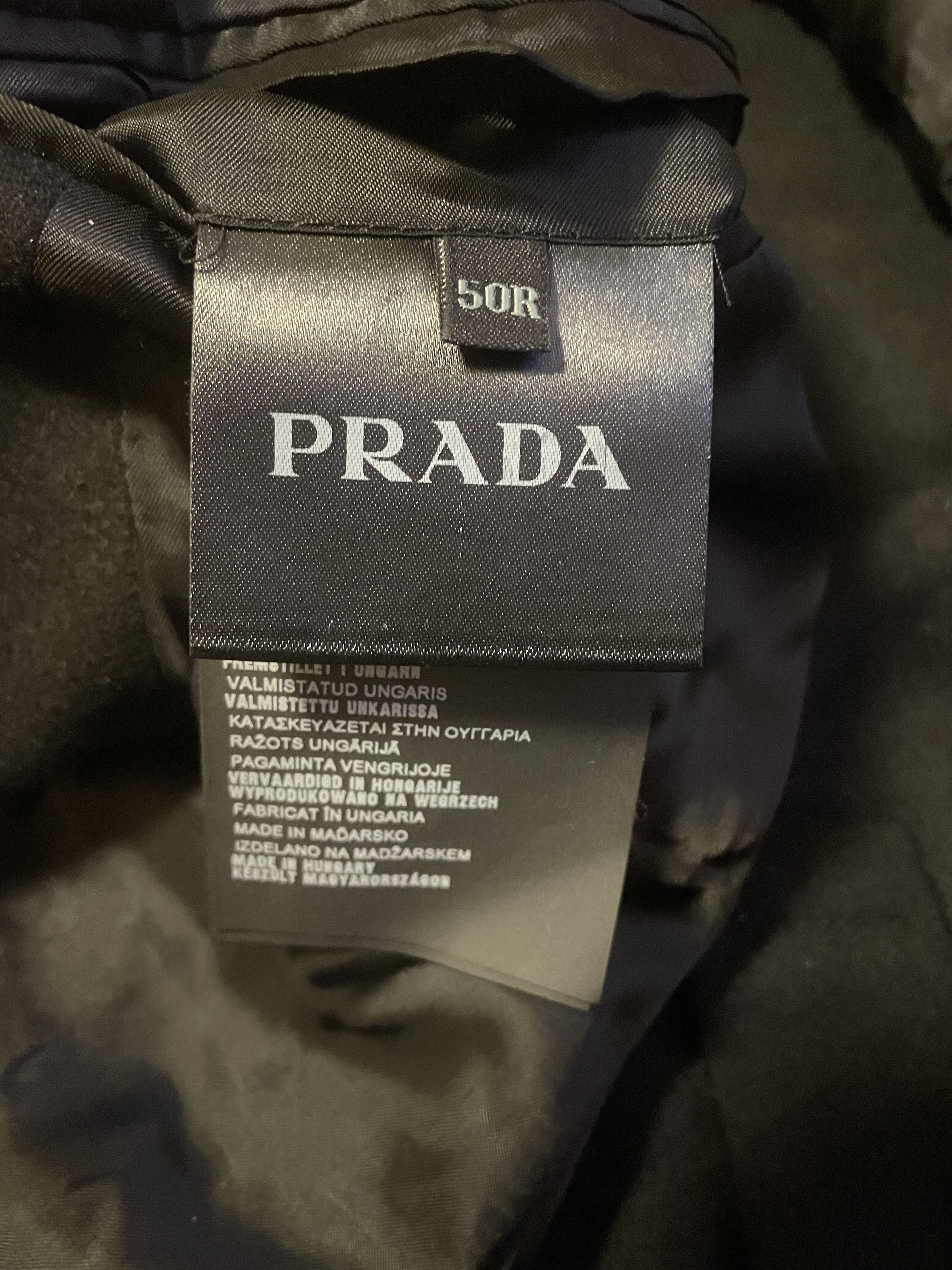 Prada Prada Men's Black Wool woolen Blazer Jacket Size 50/L Size US M / EU 48-50 / 2 - 5 Thumbnail