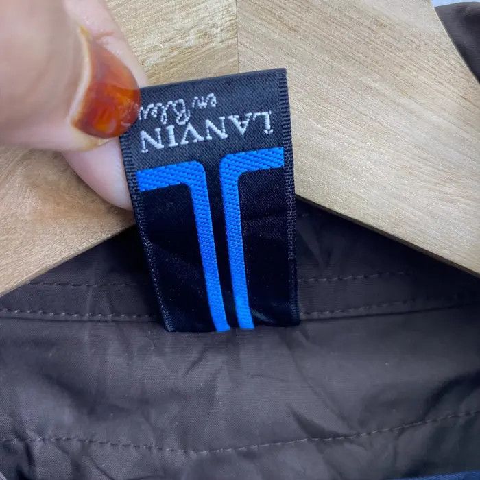 Lanvin Vtg 90’ LANVIN EN BLEU Paris Brown Peacoat Jacket Trench Size L / US 10 / IT 46 - 5 Thumbnail
