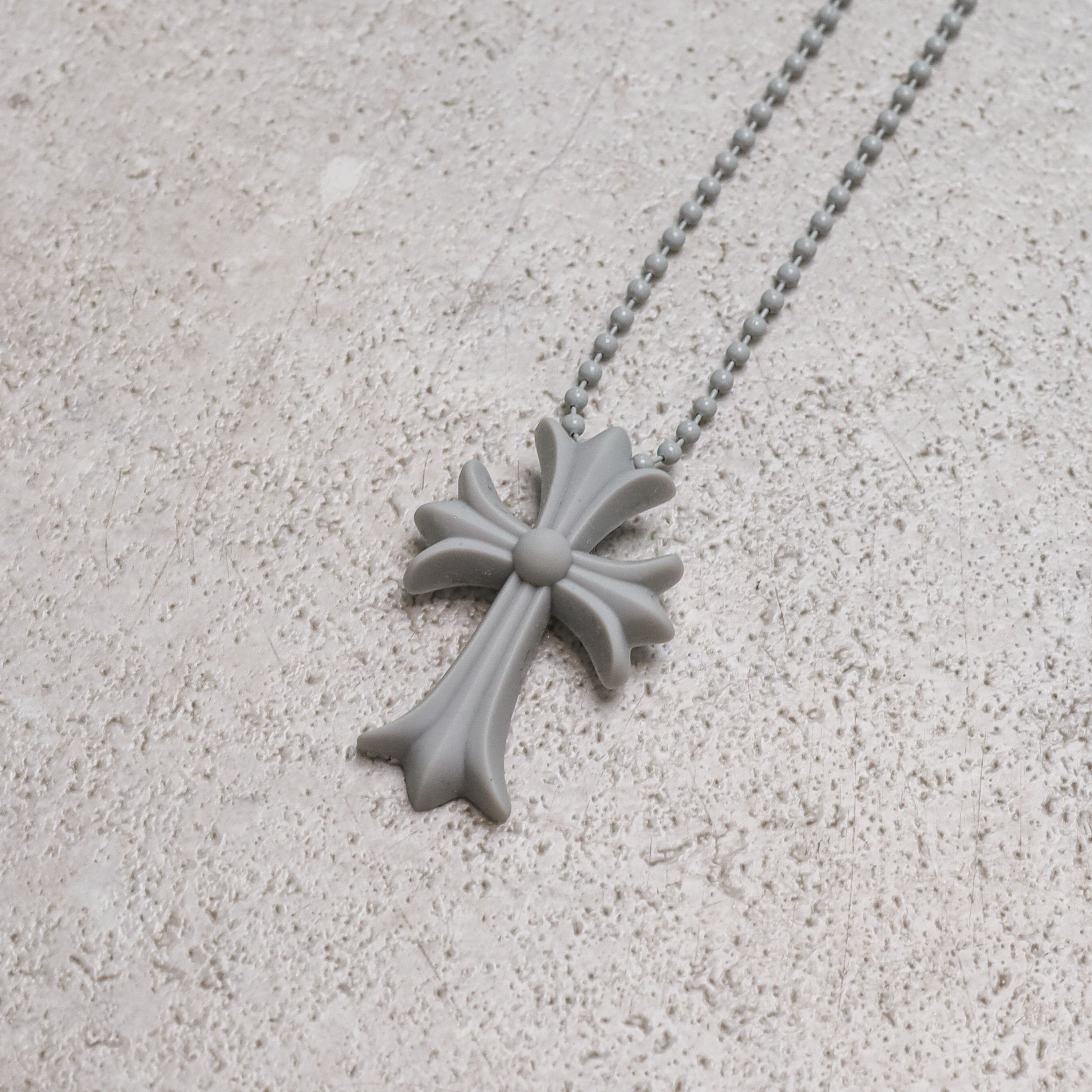 Chrome Hearts Chrome Hearts Silichrome Cross necklace grey Size ONE SIZE - 10 Thumbnail