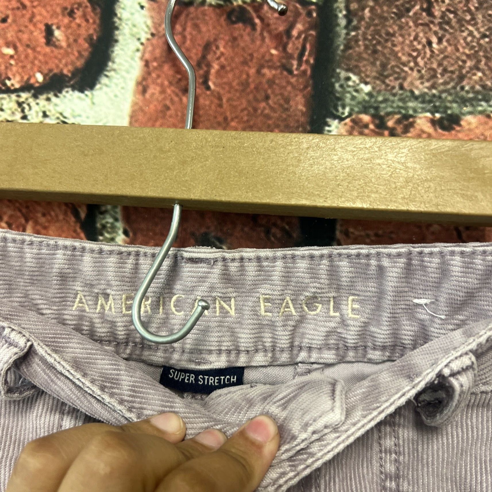American Eagle Outfitters American Eagle Outfitters Skirt Womens A-Line Mini Corduroy Purple 8 High Rise Button Zipper Size 30" / US 8 / IT 44 - 2 Thumbnail