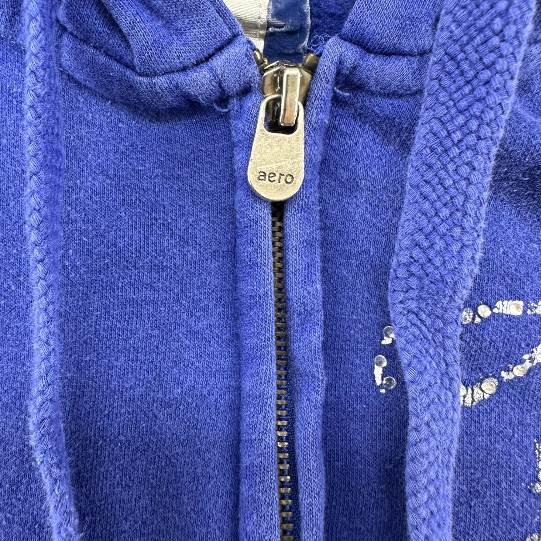Vintage VINTAGE Aéropostale Hoodie Womens Small Blue Full Zip Wings Cotton Bling Y2K 90s City Womens Size S / US 4 / IT 40 - 4 Thumbnail