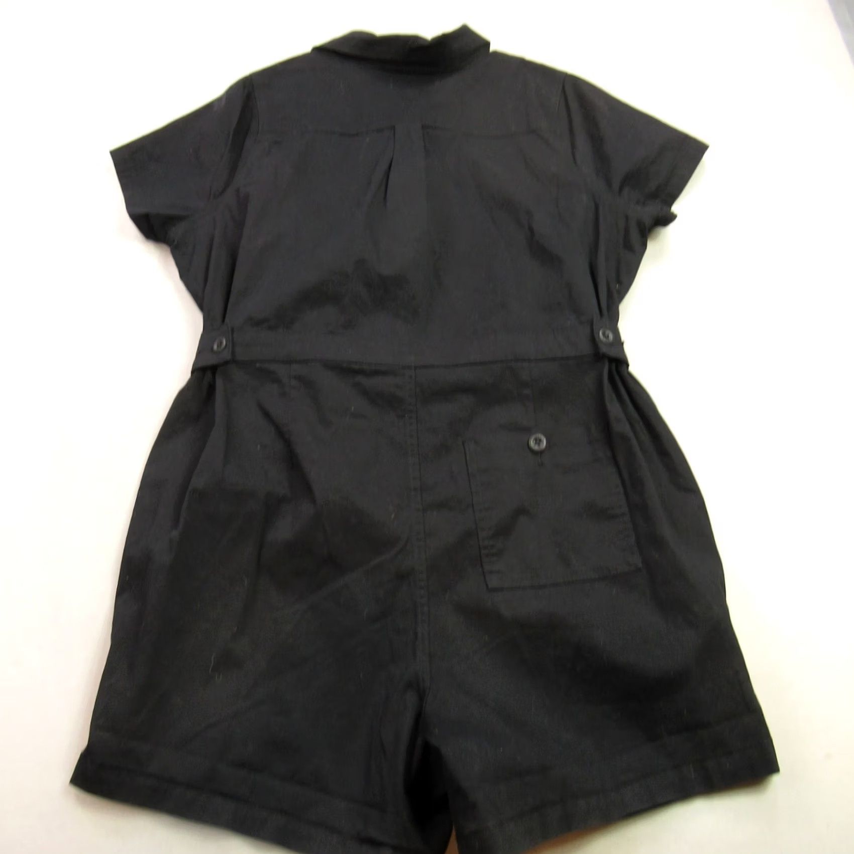 Torrid Torrid Romper Womens 14 Lightweight Twill Black Normcore Utility Jumper Short Sleeve Button Collared One-Piece Size XL / US 12-14 / IT 48-50 - 5 Thumbnail