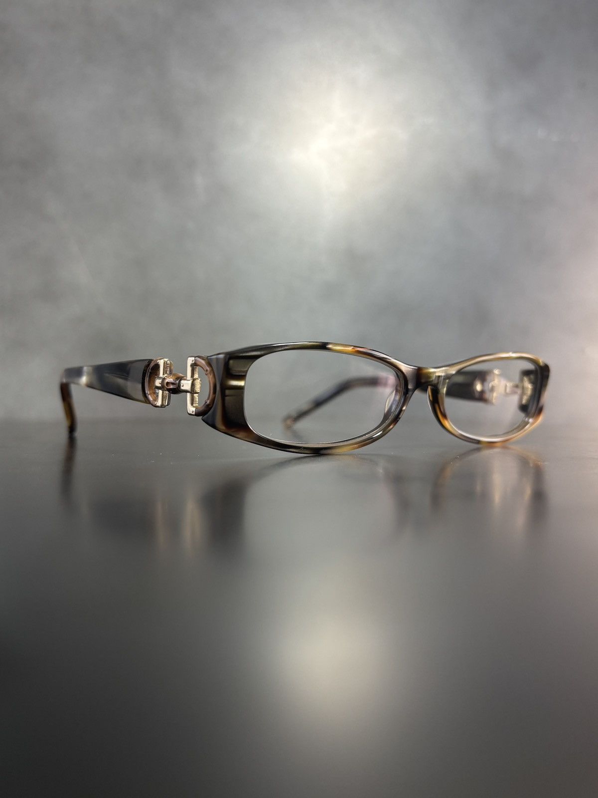 Gucci 2000s Vintage Gucci Frames Horsebit GG3009 Y2K Eyeglasses IT Size ONE SIZE - 4 Thumbnail