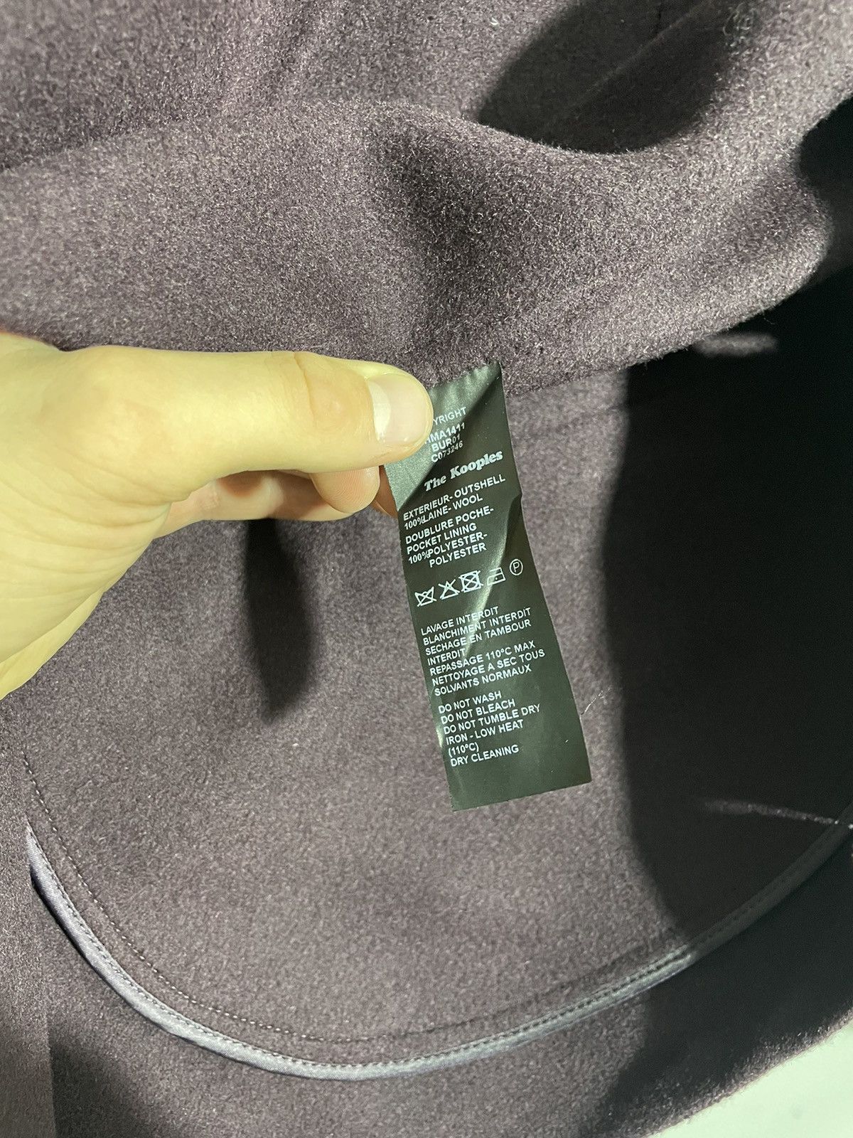 The Kooples The Kooples Burgundy Wool Coat Jacket size 44 Size M / US 6-8 / IT 42-44 - 15 Thumbnail