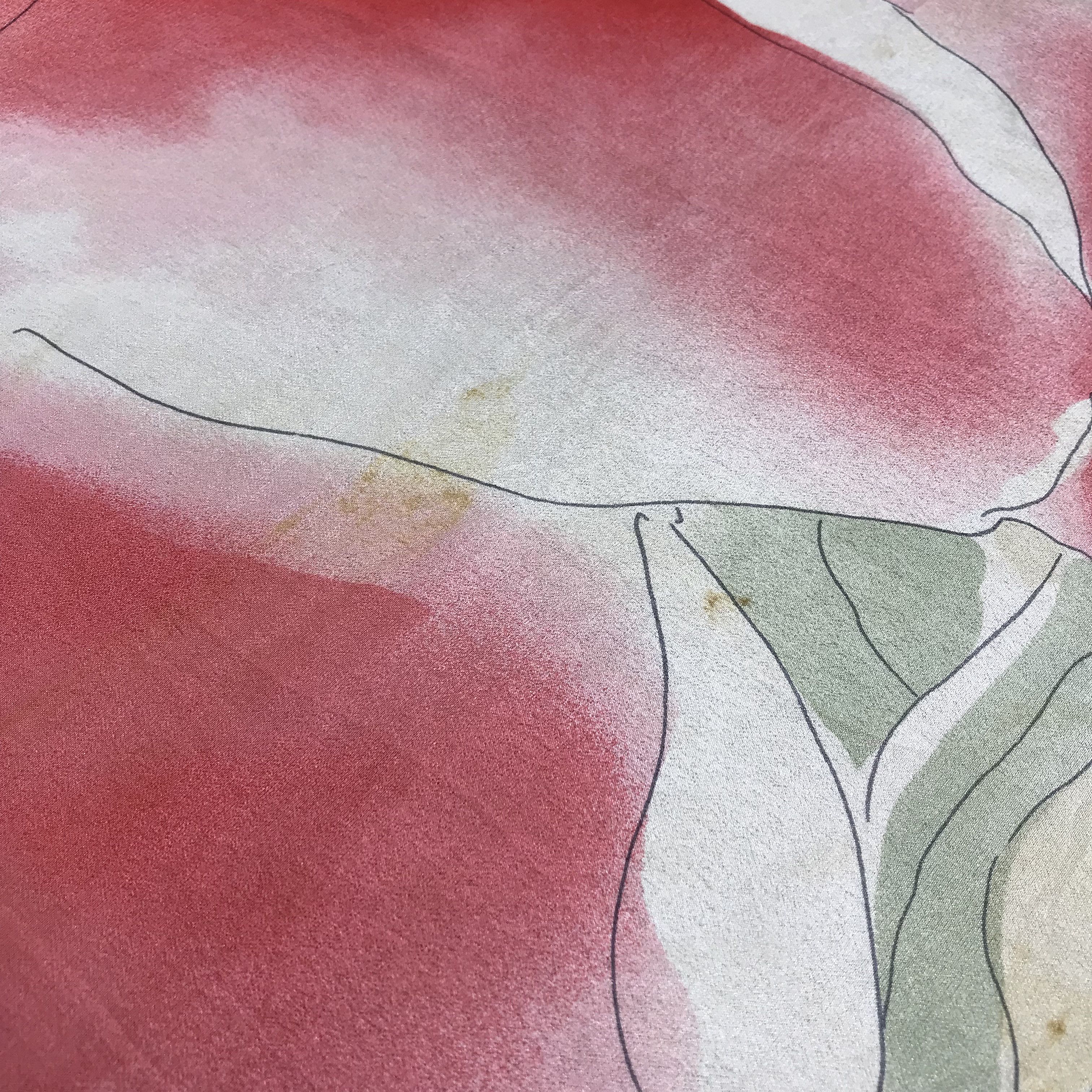 Japanese Brand Vintage Vana Floral Silk Scarf M114 Size ONE SIZE - 8 Thumbnail