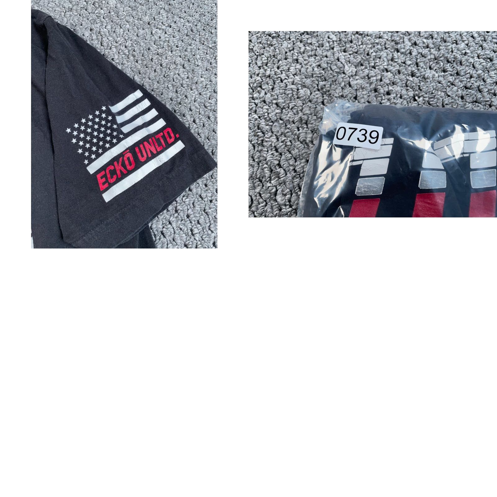 Ecko Unltd. Ecko Unltd Distressed Big Print T-Shirt Adult 2XB Black American Flag Streetwear Size US XXL / EU 58 / 5 - 9 Thumbnail
