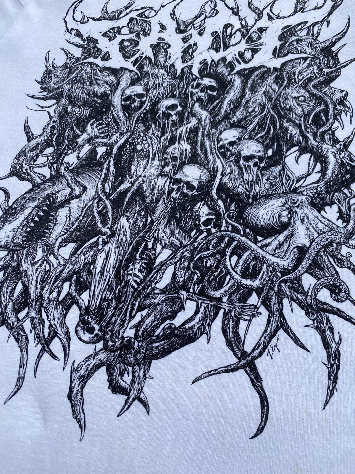 Vintage Rare Skulls Artistic Illustration Hell Life Devils Tshirt Size US L / EU 52-54 / 3 - 11 Thumbnail