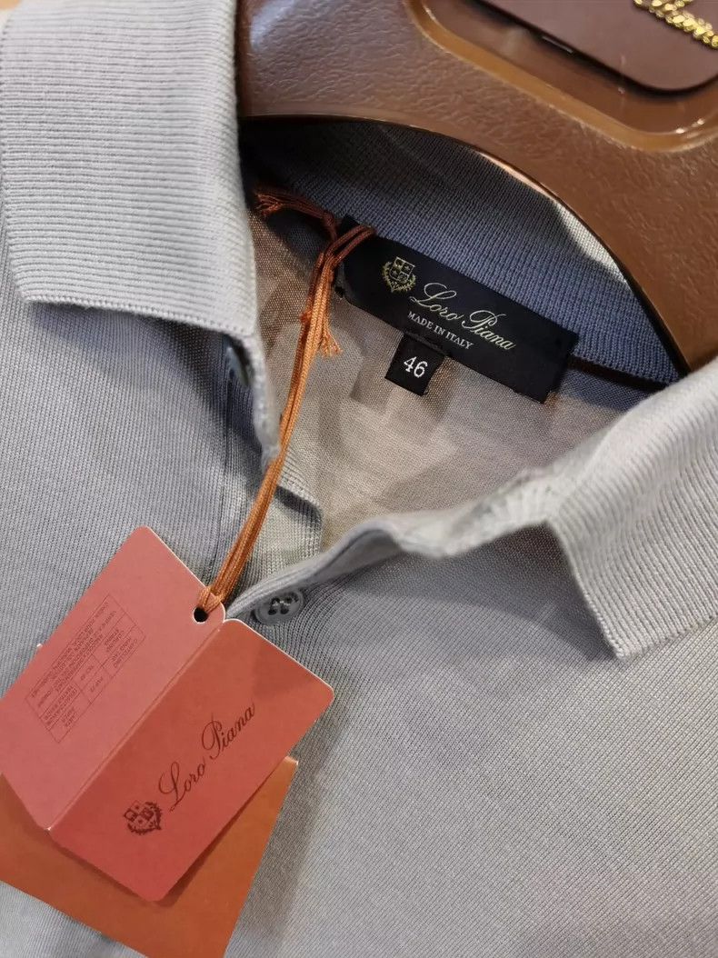 Loro Piana LORO PIANA Sheared wool for knit Polo shirt Size US L / EU 52-54 / 3 - 4 Thumbnail