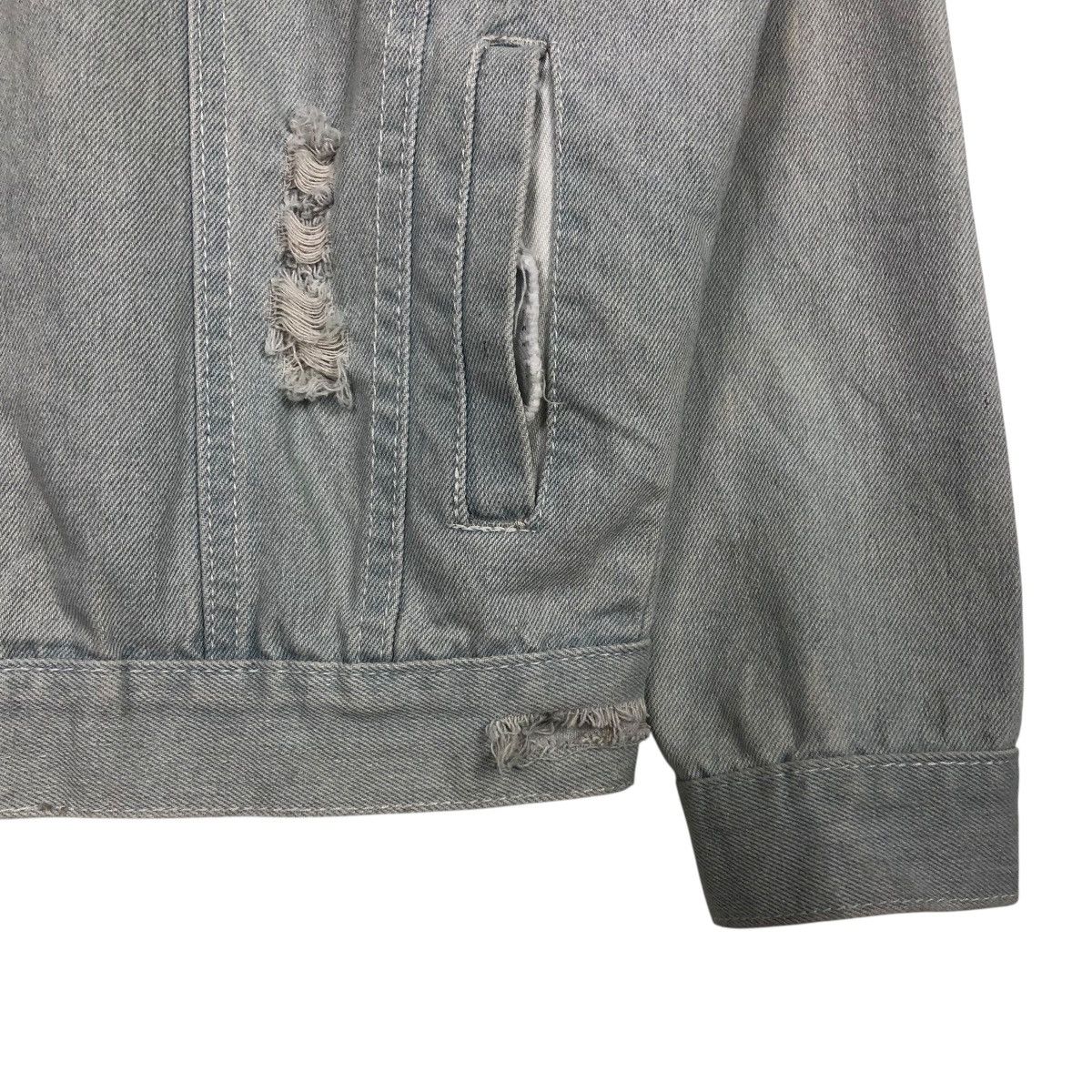 Japanese Brand 🔥VINTAGE DENIM JACKET BIKER UNBRANDED BIG LOGO BACK HIT Size US M / EU 48-50 / 2 - 11 Thumbnail