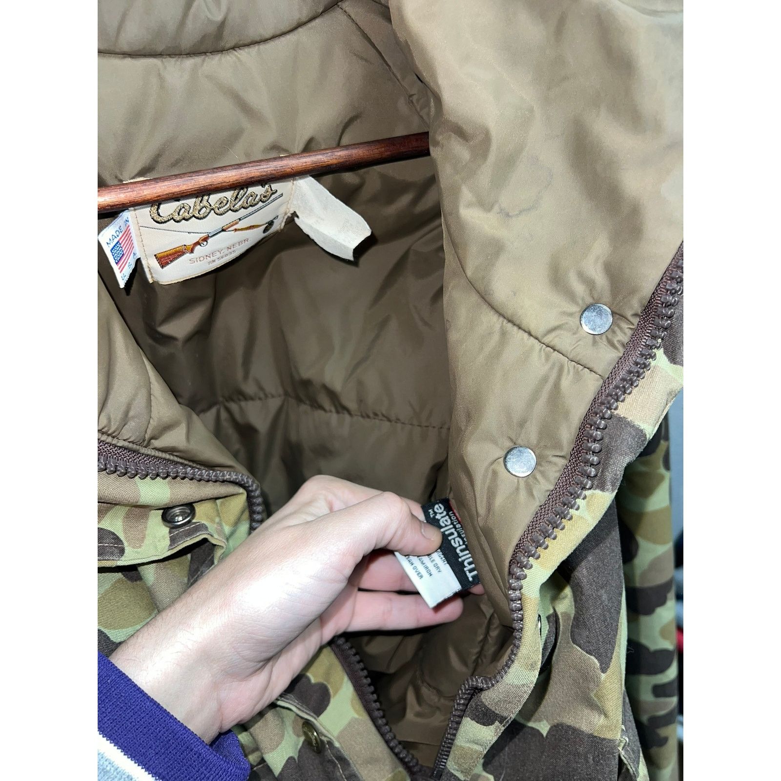 Vintage Vintage Cabelas Duck Camo Jacket Hooded Hunting Cabela's M Size US M / EU 48-50 / 2 - 11 Thumbnail