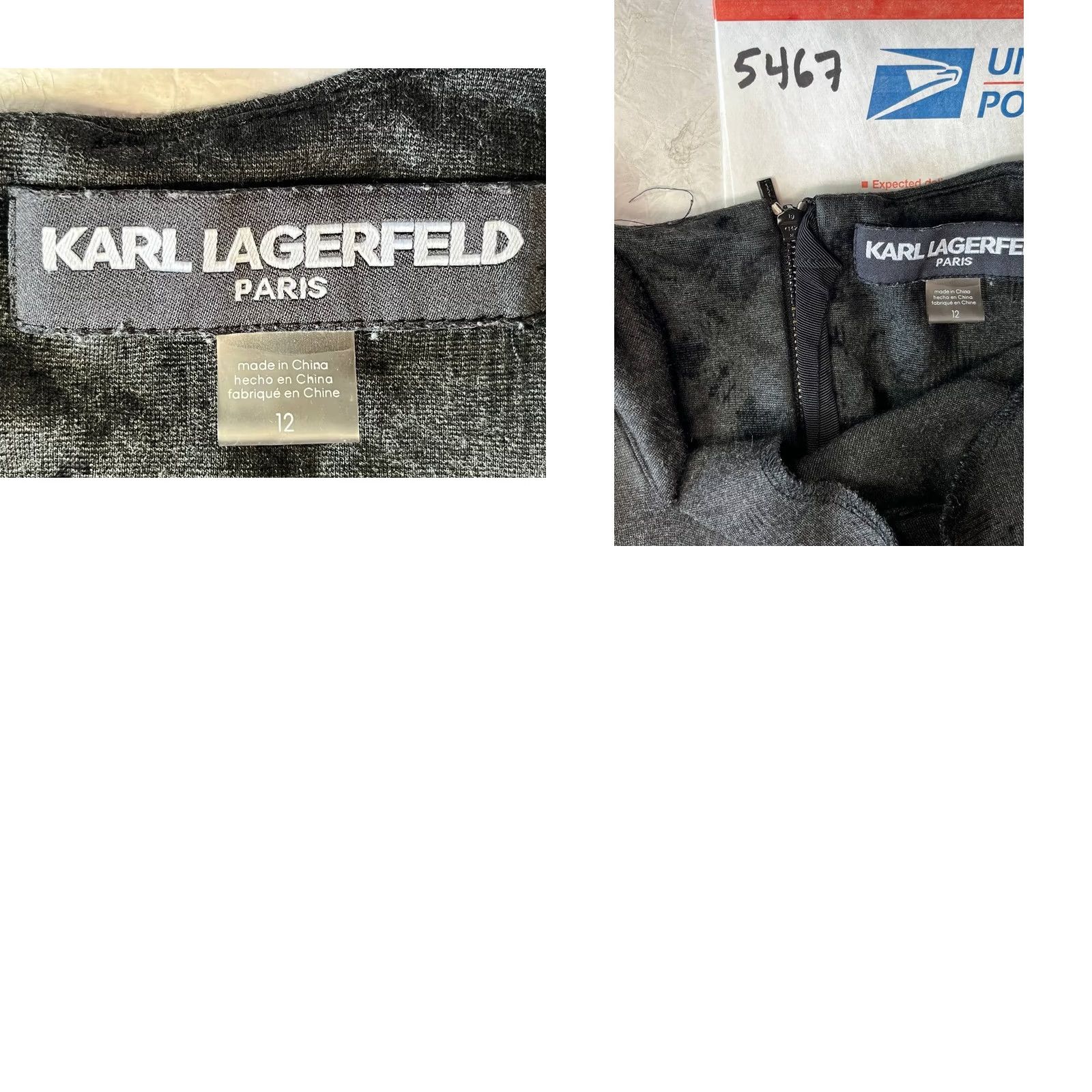 Karl Lagerfeld Karl Lagerfeld Paris Gray Black Sleeveless Tweed Mini Dress Women's Size 12 Zip Size XL / US 12-14 / IT 48-50 - 8 Thumbnail