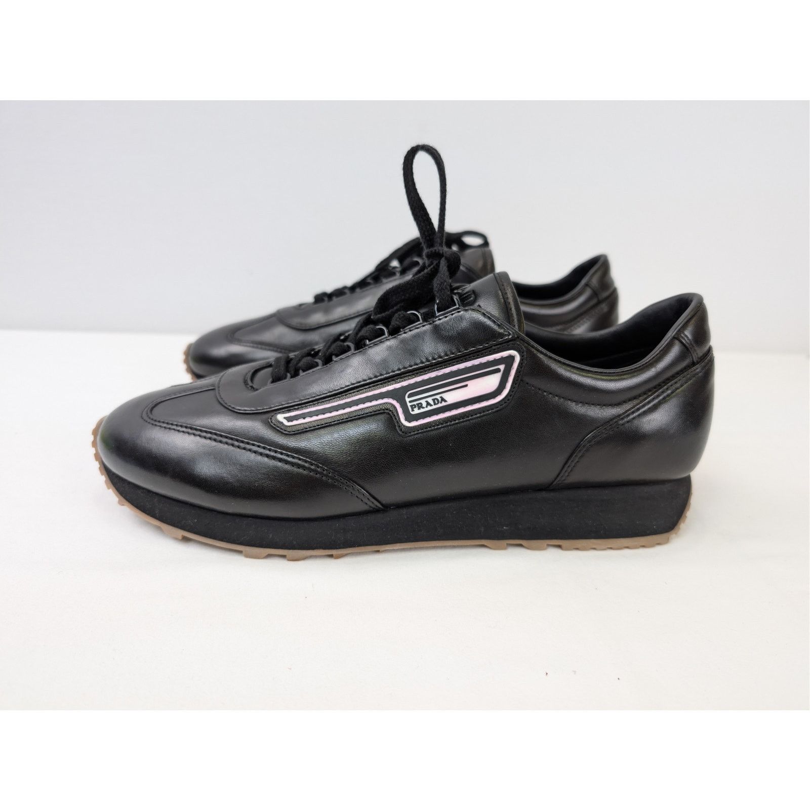 Prada o1rshd1 Leather Sneakers in Black Size US 10.5 / EU 43-44 - 10 Thumbnail