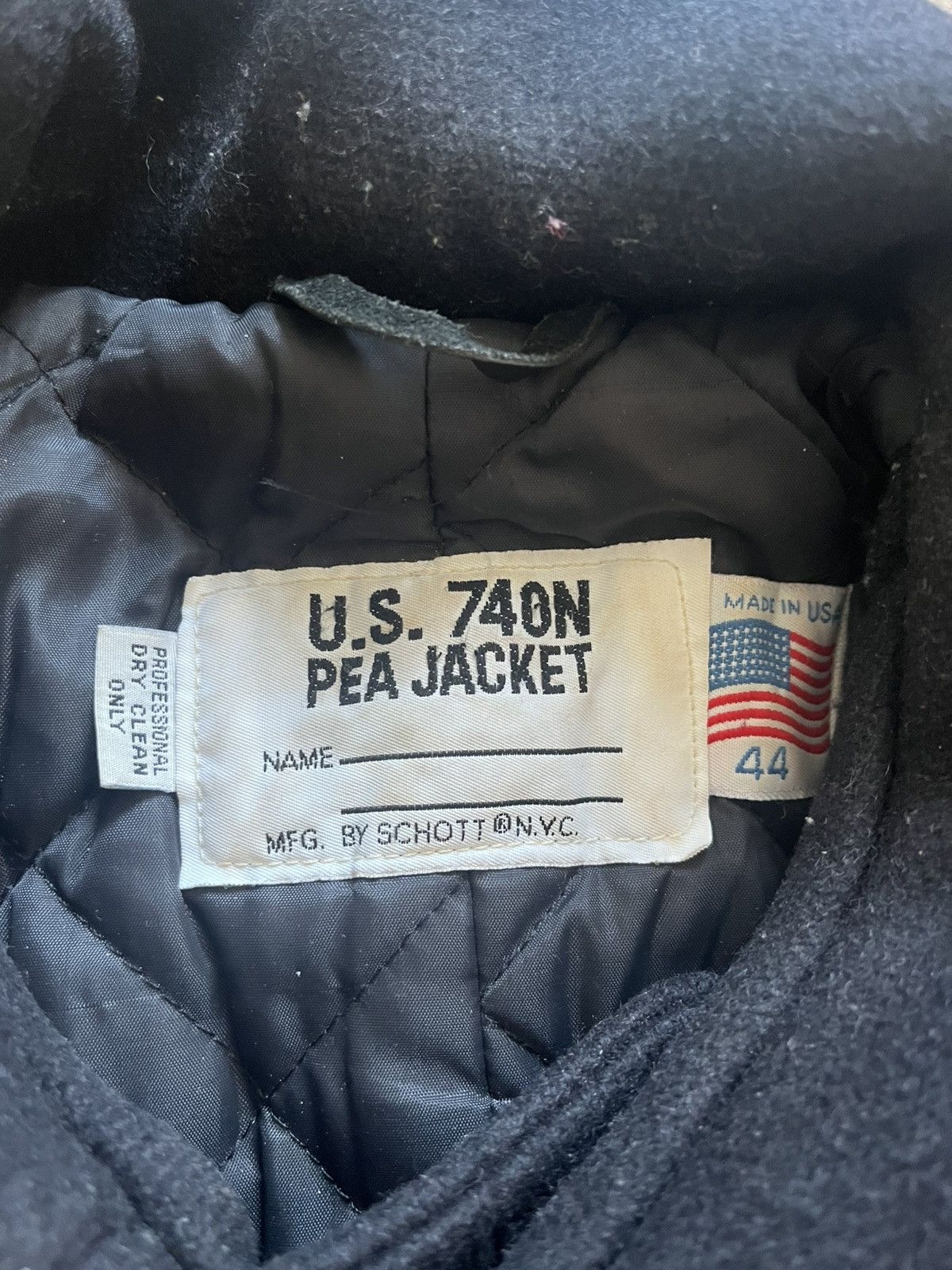Schott Schott Pea Coat NYC US 740N Jacket Size US XL / EU 56 / 4 - 4 Thumbnail