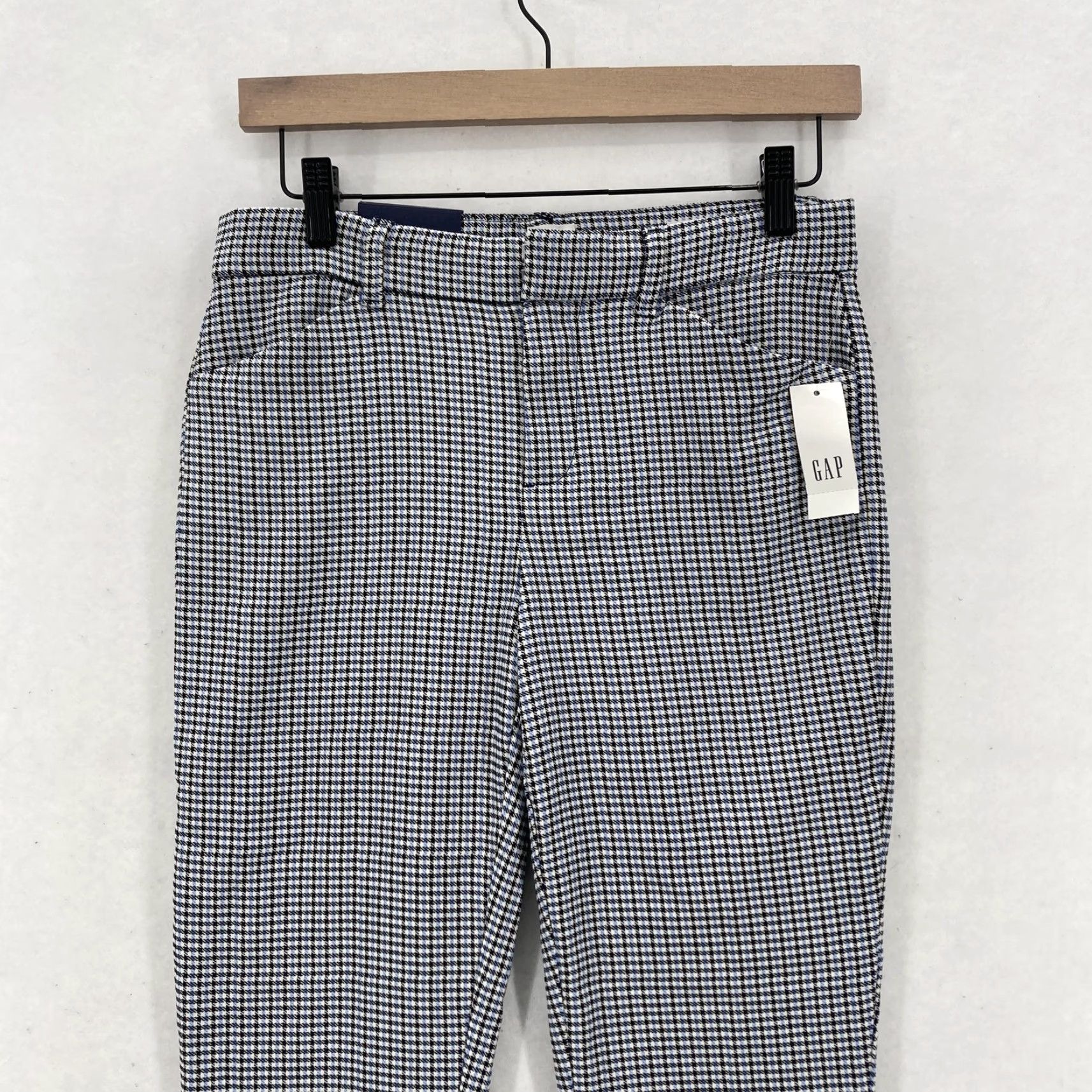 Gap GAP Pants Womens 2 Black Houndstooth Signature Skinny Ankle Stretch Mid Rise NWT Size 26" / US 2 / IT 38 - 2 Thumbnail