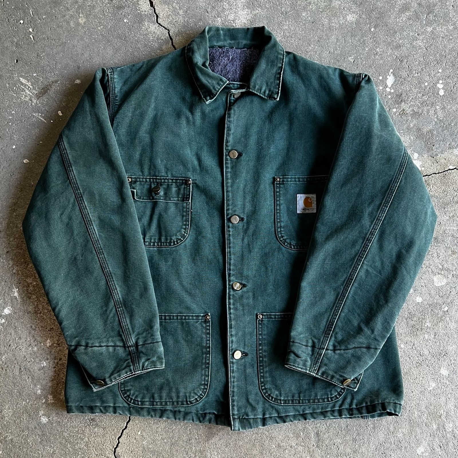 Carhartt × Vintage Carhartt green chore work wear jacket Size US L / EU 52-54 / 3 - 1 Thumbnail