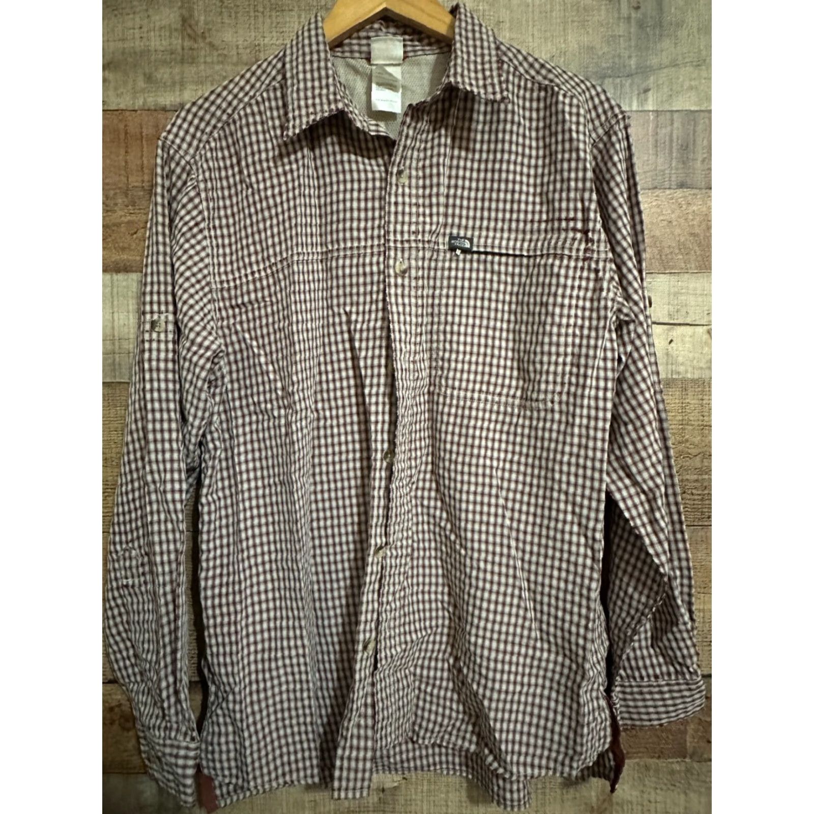 The North Face The North Face Button-Up Shirt Men’s Medium Red Checkered Long Sleeve Collared Cotton Button-Down Size US M / EU 48-50 / 2 - 2 Thumbnail