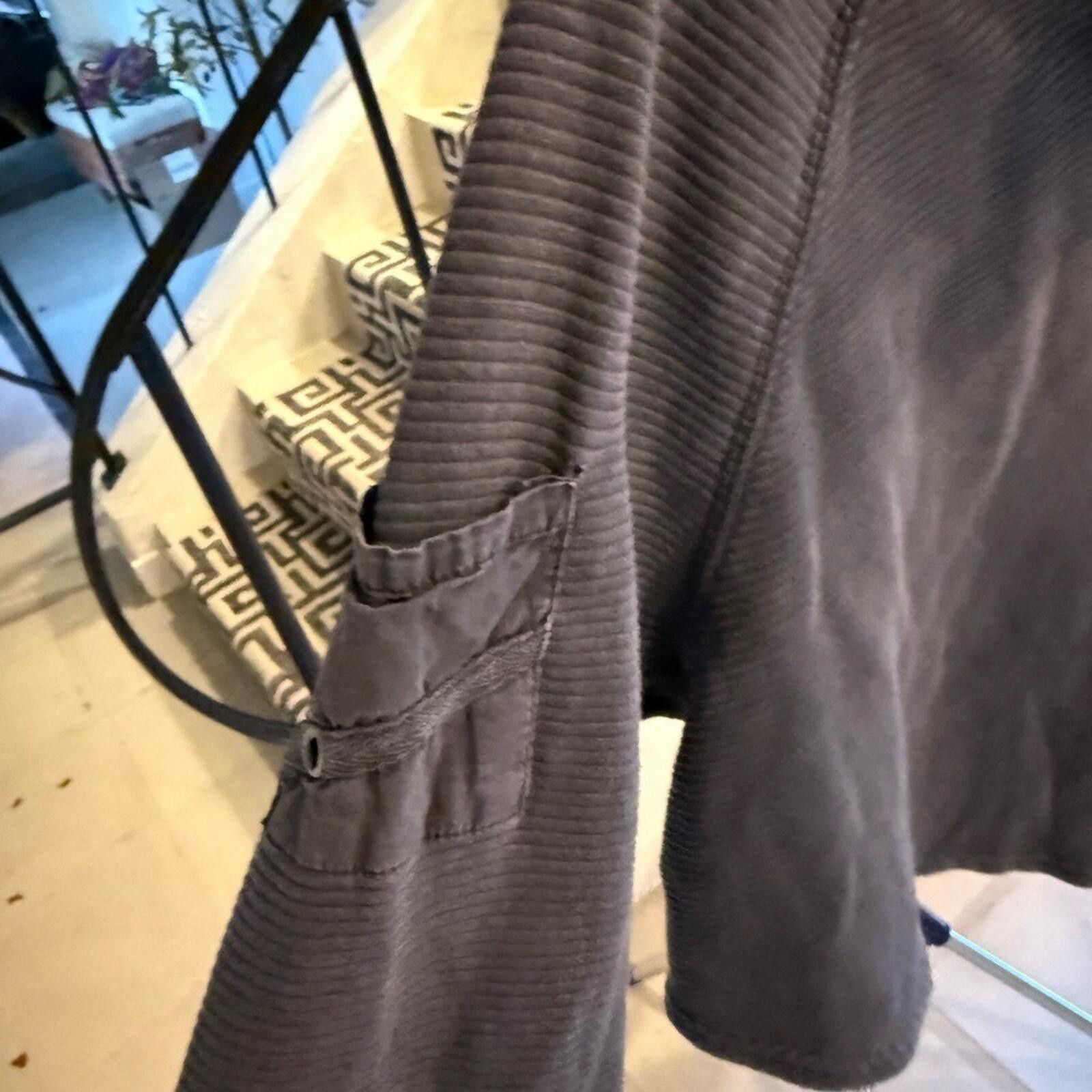 Free People Free People Ribbed Cropped Henley Pullover Faded Charcoal S Size S / US 4 / IT 40 - 5 Thumbnail