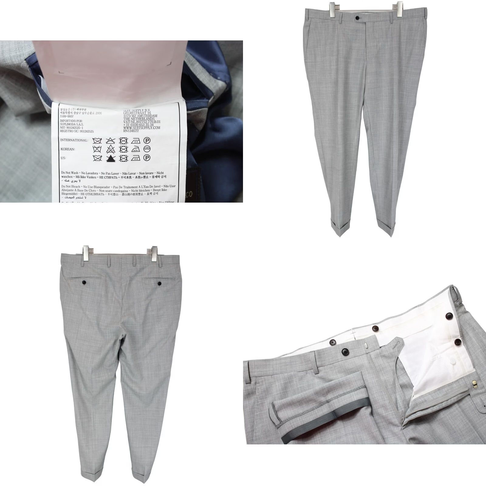 Suitsupply Suitsupply Suit Men's UK 46 / UK 42 Grey Wool 2 Piece Havana Patch HL Slim Brescia Size 46R - 9 Thumbnail