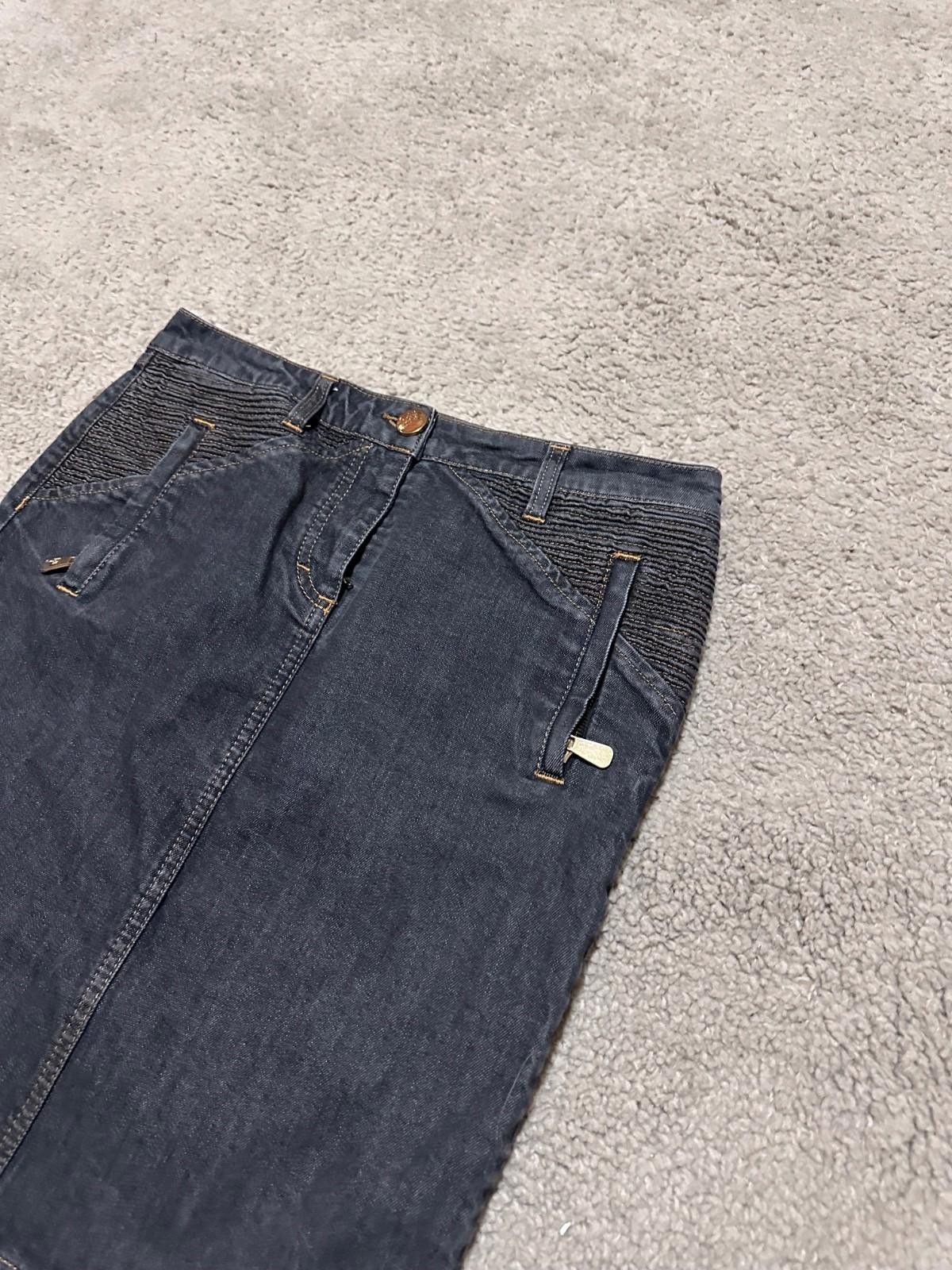 Versace Womens Versace Skirt Dark Blue Denim Sz 28/42 Size 30" / US 8 / IT 44 - 3 Thumbnail