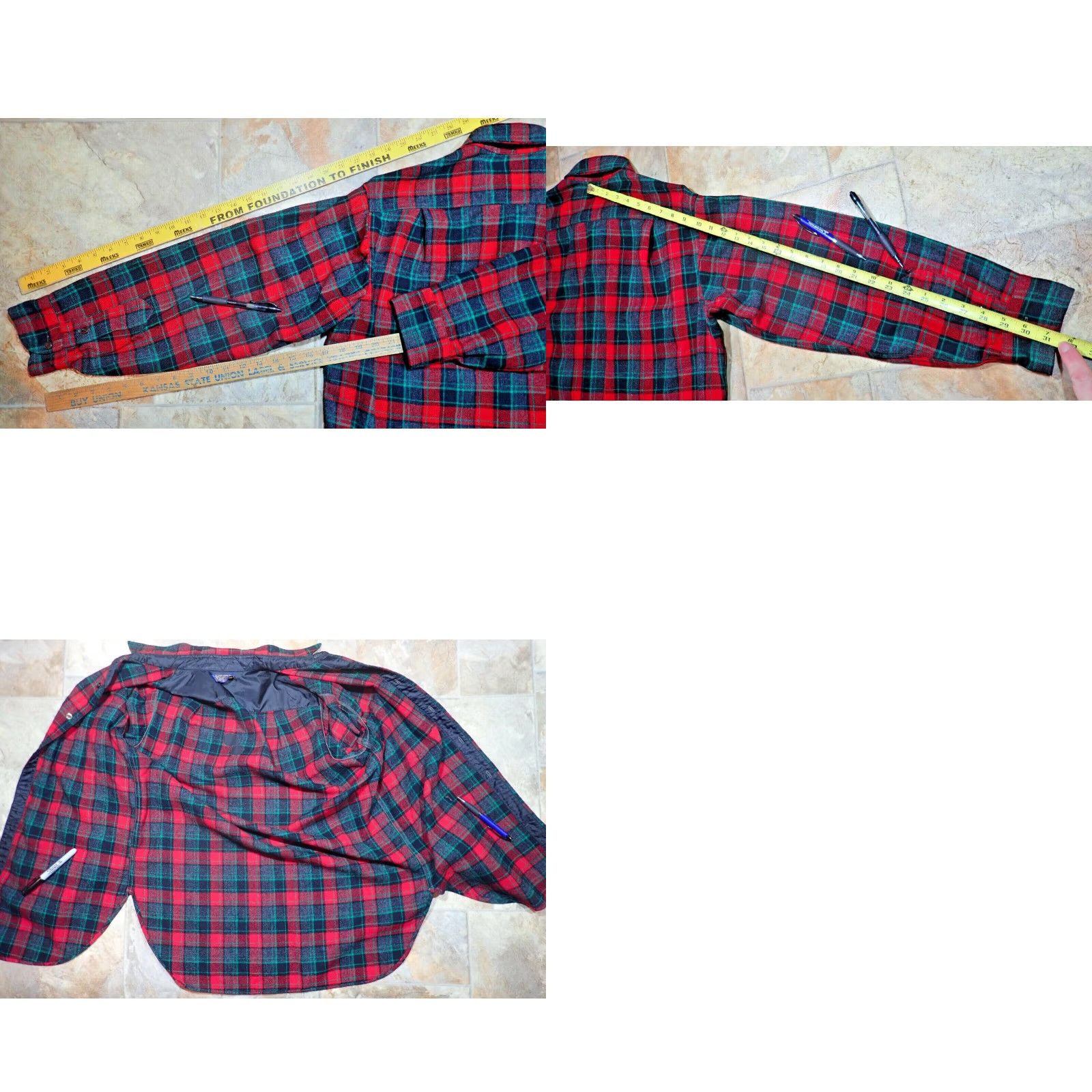 Pendleton Vintage Pendleton Guide Shirt Men Large 70s Plaid Wool All Seasons Fall Spring Summer Winter Red Black Green Size US M / EU 48-50 / 2 - 8 Thumbnail